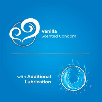 Skore Vanilla Scented with additional Lubrication Condoms - Blues 10's - Plain/Flavoured Condoms