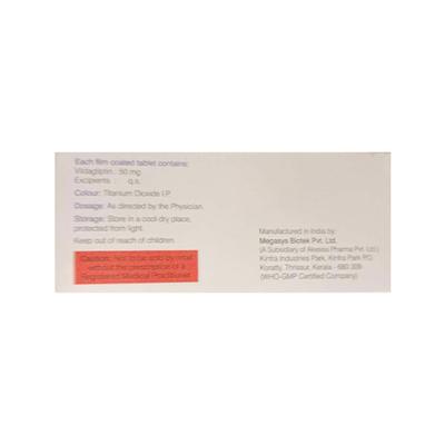 VILDANA 50mg Tablet 10's - Diabetes-Ant