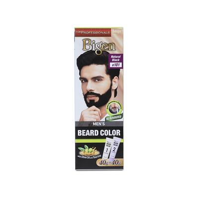 Bigen Men's Beard Color - B101 Black (40gm+40gm) 2's - Beard Colour