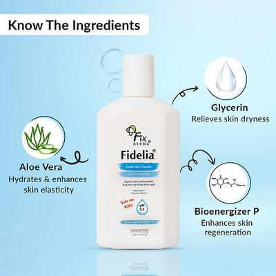 Fixderma Fidelia Gentle Skin Cleanser Face Wash for Unisex 250 ml - Face Wash & Cleansers
