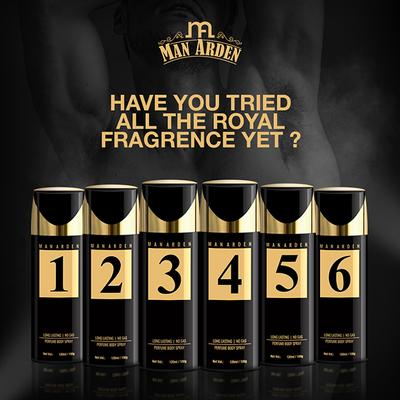 Man Arden 4 Deodorant, No Gas Deo for Men, Long Lasting Ultra Luxury Perfume Body Spray 120 ml - Men Deodorants/Roll-Ons