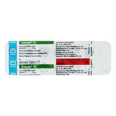 Tenormin 50mg Tablet 14'S - Hypertension-Bet
