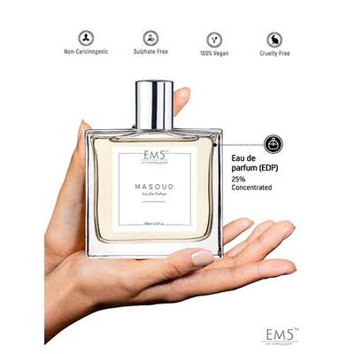 EM5 Masoud Unisex Perfume - Eau De Parfum Spray for Men & Women, Rose Oud Warm Spicy Fragrance 50 ml - Men Perfumes (Edt/Edp)