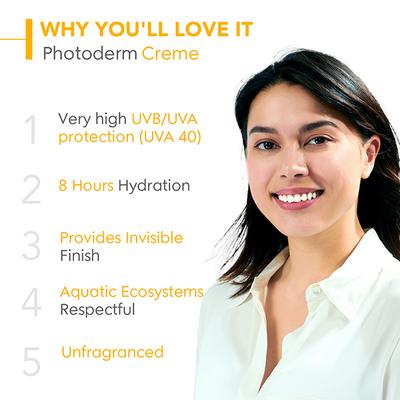 Bioderma Photoderm Creme SPF 50+ PA++++ Hydrating Sunscreen for Normal to Dry Skin, In Vivo Tested 40 ml - Face Sunscreen