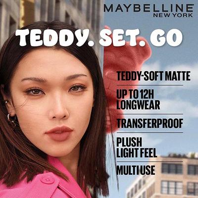 Maybelline New York Superstay Teddy Tint - Lip and Cheek Color, Skinny Dip 5 ml - Liquid Lipsticks