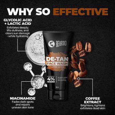 Beardo De-Tan Facewash for Men 50 ml - Face Wash & Cleansers
