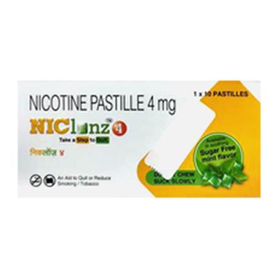 Niclonz 4 Sugar Free Mint Flavour Pastille 10'S - Smoking cessation