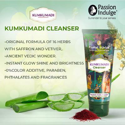 Passion Indulge KUMKUMADI Cleanser For Skin Glow, Skin Brightness, Freckles, Skin discoloration 100ML - Face Wash & Cleansers