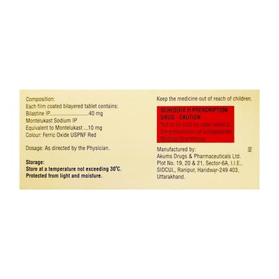 BILAGRA M 40 Tablet 10's - Asthma/COPD-Ast