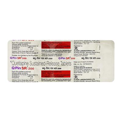 Q Pin SR 200mg Tablet 10'S - Schizophrenia-Aps