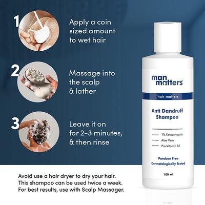 Man Matters 1% Ketoconazole Anti Dandruff Shampoo 100 ml - Shampoos