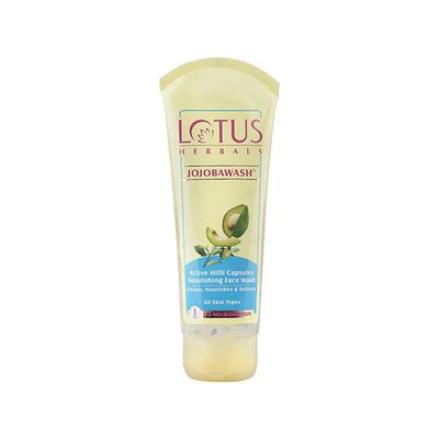 Lotus Herbals Jojobawash Nourishing Face Wash - Active Milli Capsules 120 gm - Face Wash & Cleansers