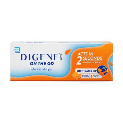 Digene Insta On The Go Liquid - Orange Flavour (Pack of 5 x 10ml) 1 s - Acidity