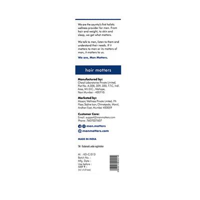 Man Matters 1% Ketoconazole Anti Dandruff Shampoo 100 ml - Shampoos