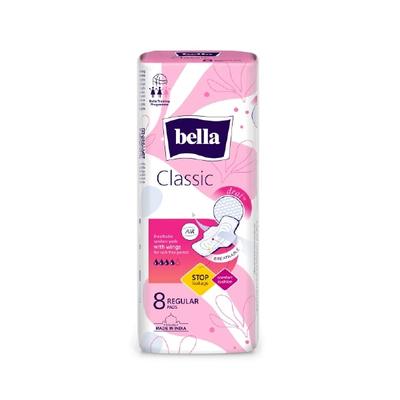 Bella Classic Regular Drai Wings Sanitary Pad 8's - Sanitary Napkins