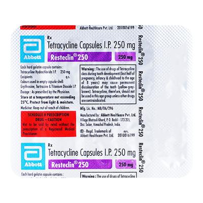 Resteclin 250mg Capsule 10'S - Bacterial Infections-Tet