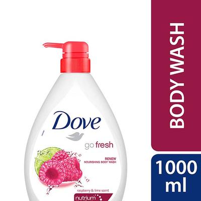 Dove Renewing Raspberry Body Wash with Lime for Renewed Skin Refreshing Scent 1000 ml - Shower Gels & Body Wash