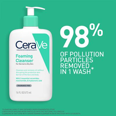CeraVe Foaming Cleanser For Normal To Oily Skin 473 ml - Face Wash & Cleansers