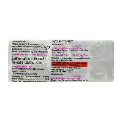 Ventab Dxt 50mg Tablet 10'S - Depression-Ant