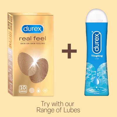 Durex Condoms - Real Feel 10's - Plain/Flavoured Condoms