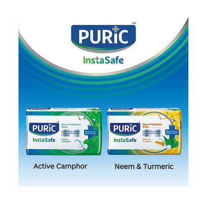 Puric InstaSafe Germ Protection Soap - Neem & Turmeric 125 gm - Soaps