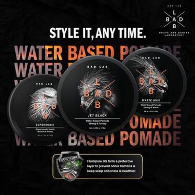 Bad Lab Matte Max Water-based Pomade, Strong & Matte 80 gm - Pomades
