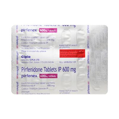 PIRFENEX 600mg Tablet 15's - Idiopathic Pulmonary Fibrosis