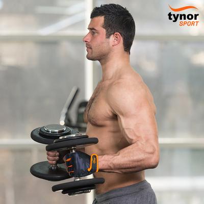 Tynor Sport Grip Gym Gloves - Black & Orange (M) 1's - Gym Accessories