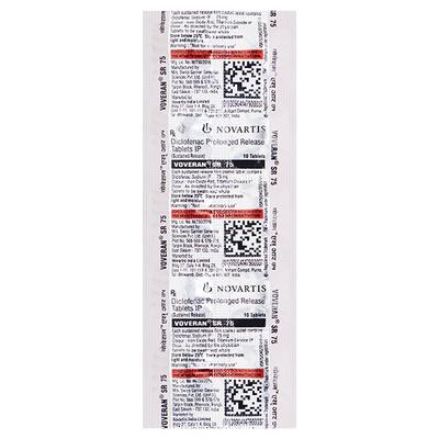Voveran SR 75mg Tablet 10'S - Pain relief-Nsa