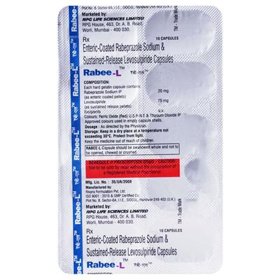 RABEE L CAPSULE 10'S - Ulcer/Reflux/Flatulence-Aaa