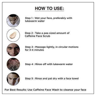 The Man Company Tan Removal Caffeine Face Scrub with Coffee Arabica Aloe Vera 100 gm - Face Scrubs