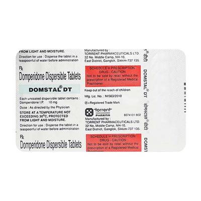 DOMSTAL DT 10mg Tablet 15's - Gastro Intestinal Motility Disorders-GIT