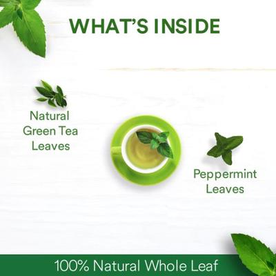 The Tea Ark Green Tea Powder - Organic Mint 50 gm (Pouch) - Green/Herbal Teas