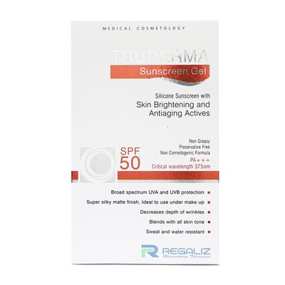 TRUDERMA SUNSCREEN SPF 50 Gel(Topical) 50gm - Sunscreen Preparations-Emo
