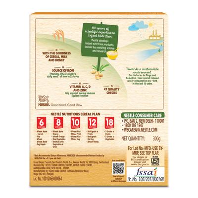 Nestle Cerelac Baby Food Cereal - Wheat Honey (For 12 to 24 Months Baby) (Refill Pack) 300 g - Baby And Infant Supplements