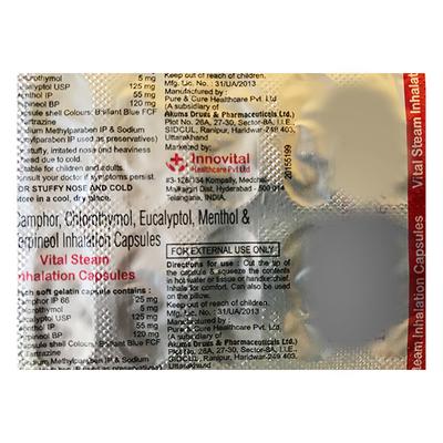 VITAL STEAM Inhalation Capsule 10's - Nasal Congestion-Nas