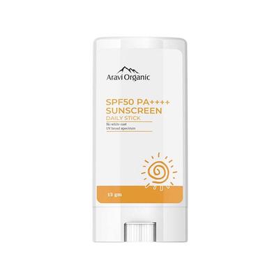 Aravi Organic Spf 50 Pa++++ Sunscreen Stick Uva-B Radiation With Lightweight and Natural Finish 13 gm - Body Sunscreen