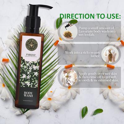 Luxuriate Parijat Natural Shine Body Wash 200 ml - Shower Gels & Body Wash