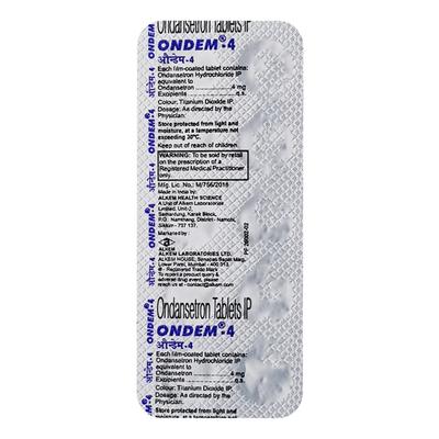 Ondem 4mg Tablet 10'S - Vomitting/Emesis-Ant
