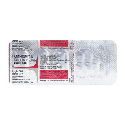 ZYCIN 500mg Tablet 5's - Bacterial Infections-Mac