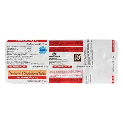 Telmikind CT 40mg Tablet 10'S - Hypertension-Ang