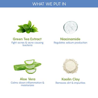 The Moms Co. Green Tea Face Wash 100 ml - Scrubs & Exfoliants