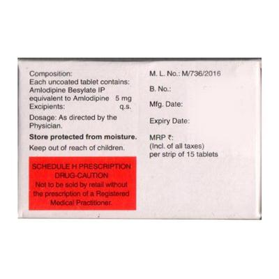 AMLOSAFE 5 Tablet 15's - Hypertension-Cal