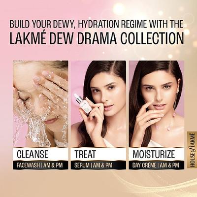 Lakme Dew Drama Gel Creme, Pro-Ceramides, Vit E + Vit B + Vit F 50 gm - Face Moisturizers