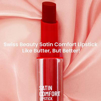 Swiss Beauty Satin Comfort Lipstick-English Rose 3 gm - Lipsticks