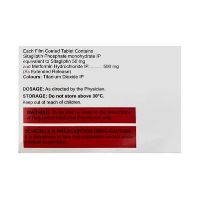 MSN SITA M ER 50/500 Tablet 10's - Diabetes-Ant