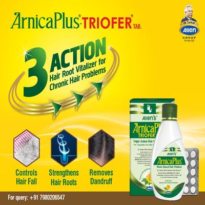 Allen Arnica Plus Hair Vitalizer 100 ml + Triofer Tablets 50's - Personal Care(Homeopathy)