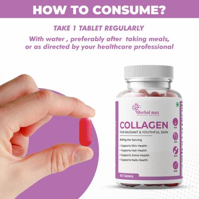 Herbal Max Collagen Tablet 60's - Hair & Skin