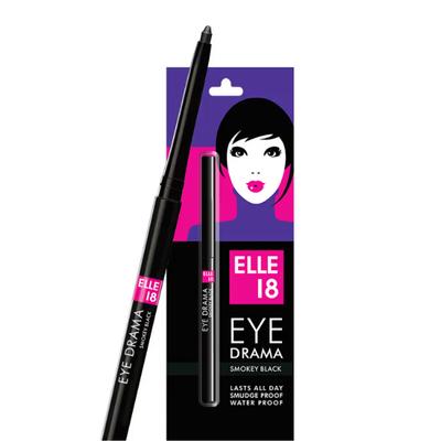 Elle18 Eye Drama Smokey Black 0.35 gm - Kajal & Kohls