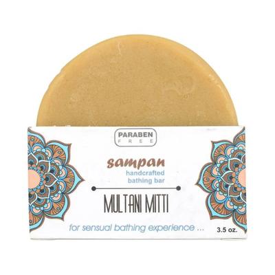 Sampan Handcrafted Glycerine Bathing bar Multani Mitti 100 gm - Soaps